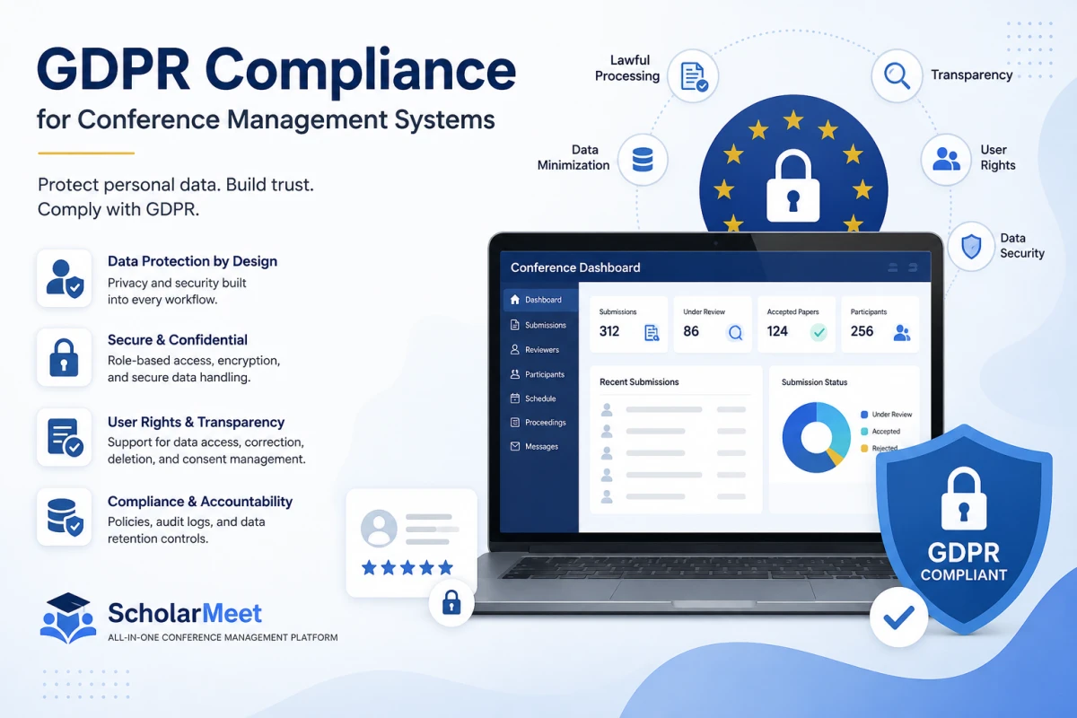 GDPR Compliance for Conference Management Systems: A Complete Guide for Universities and Research Organizations