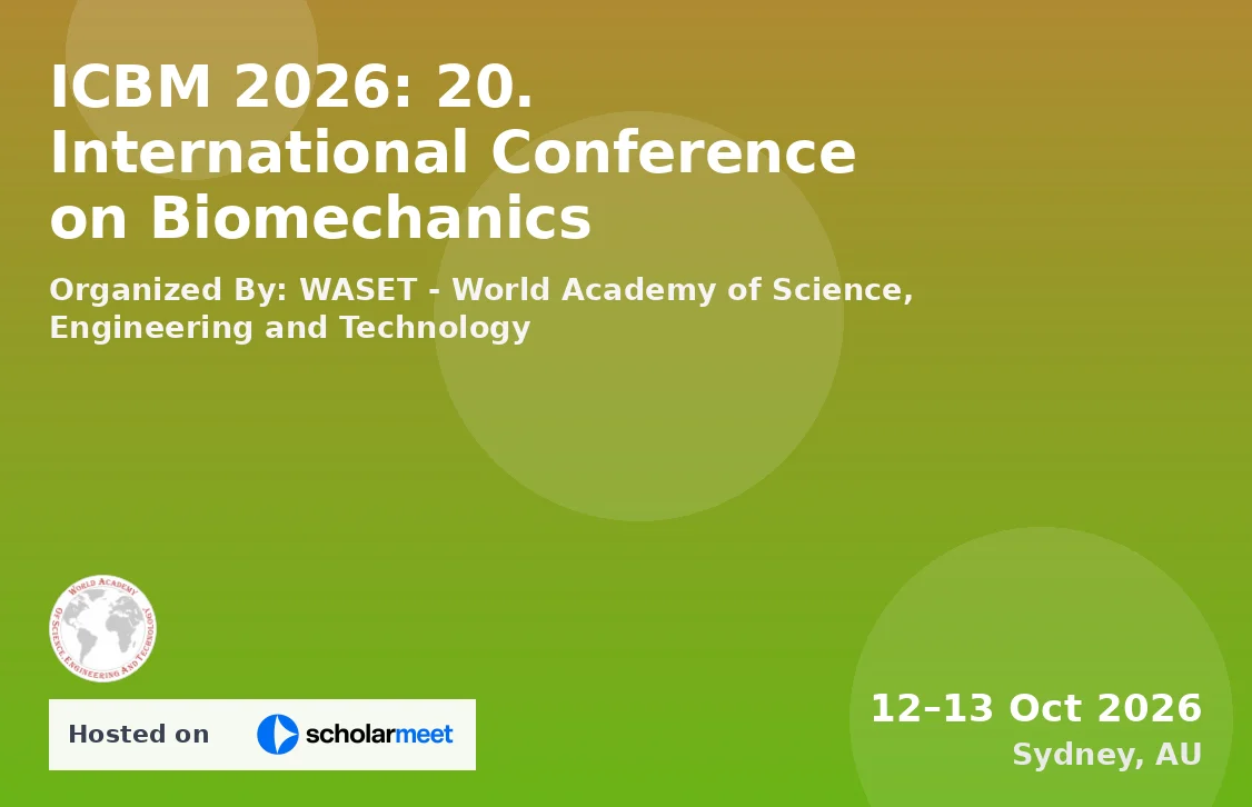 ICBM 2026: 20. International Conference on Biomechanics