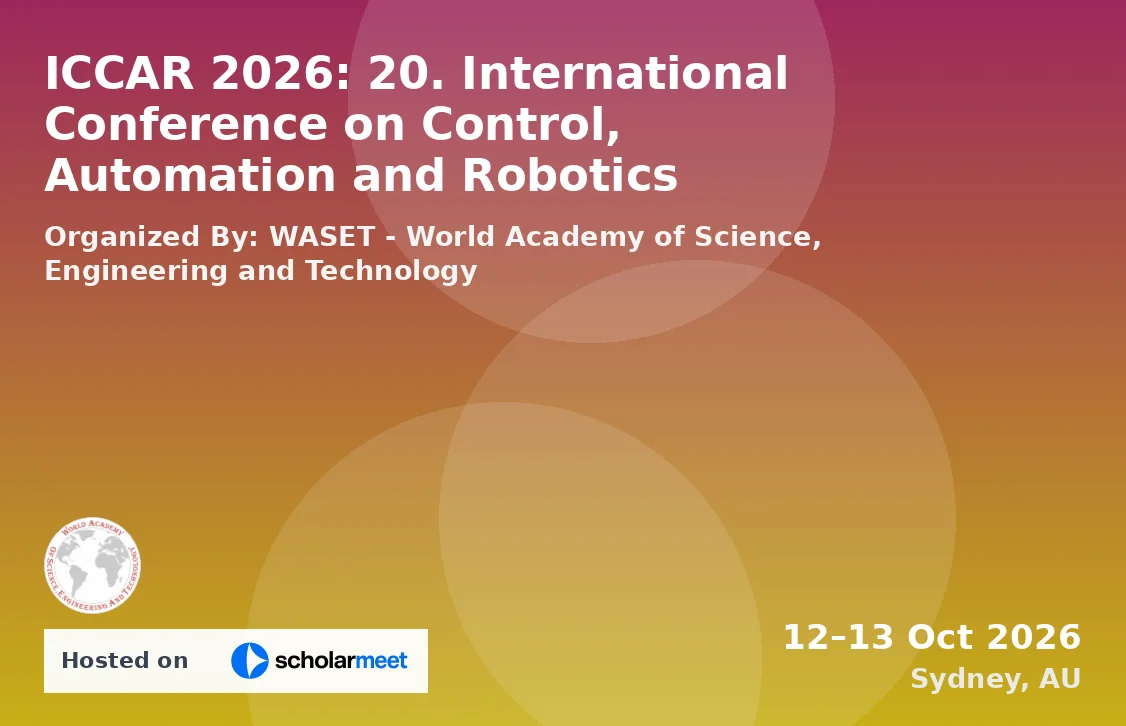 ICCAR 2026: 20. International Conference on Control, Automation and Robotics