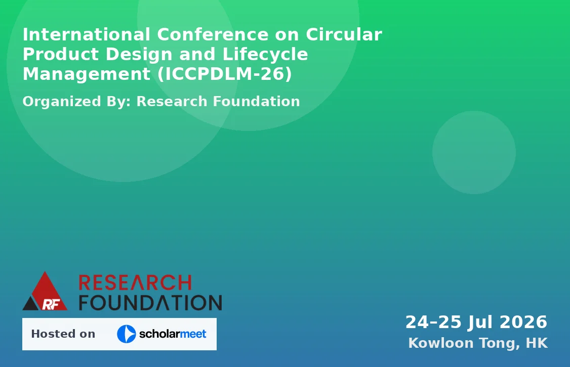 International Conference on Circular Product Design and Lifecycle Management (ICCPDLM-26)