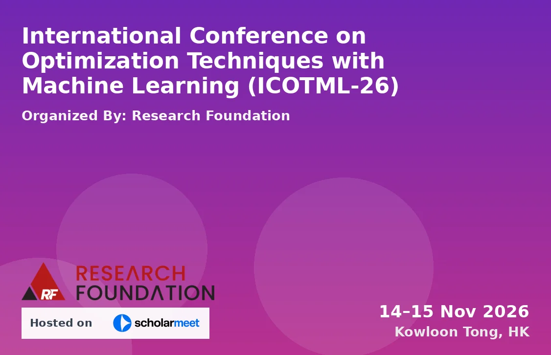 International Conference on Optimization Techniques with Machine Learning (ICOTML-26)