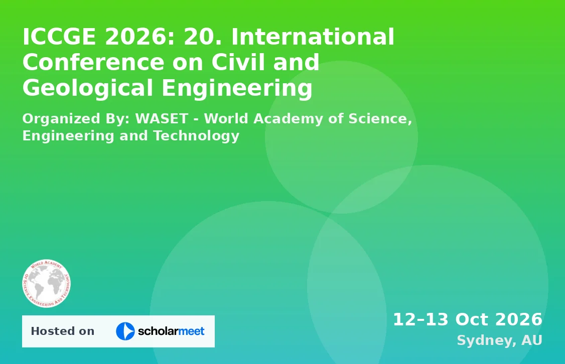 ICCGE 2026: 20. International Conference on Civil and Geological Engineering