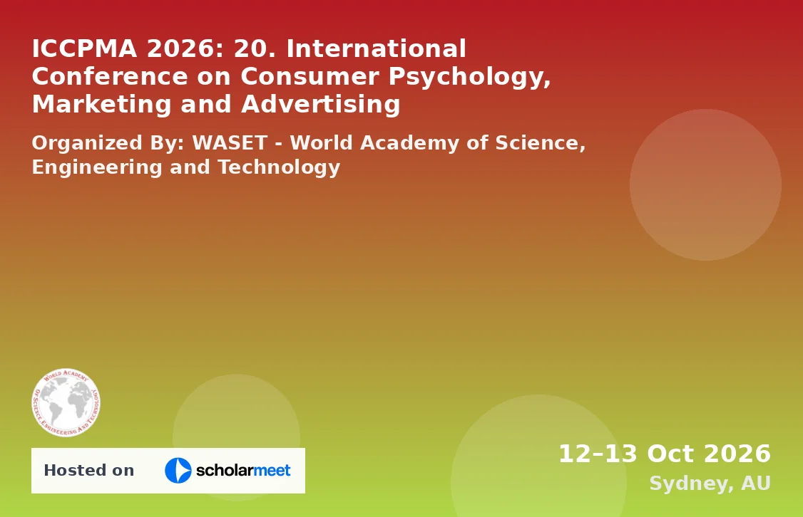 ICCPMA 2026: 20. International Conference on Consumer Psychology, Marketing and Advertising