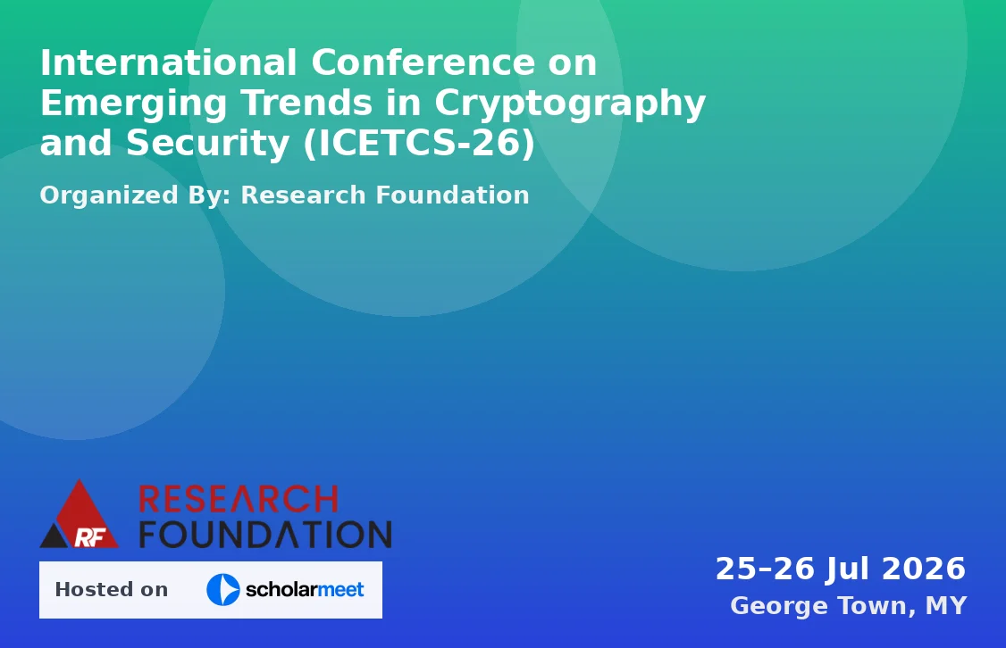 International Conference on Emerging Trends in Cryptography and Security (ICETCS-26)