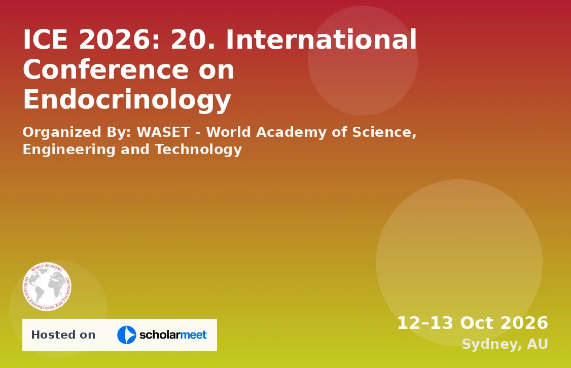 ICE 2026: 20. International Conference on Endocrinology