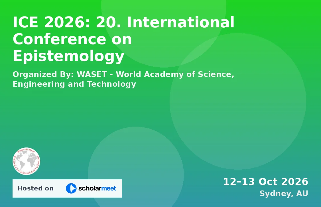 ICE 2026: 20. International Conference on Epistemology