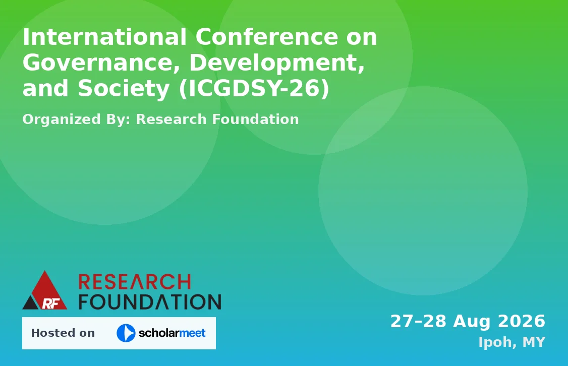 International Conference on Governance, Development, and Society (ICGDSY-26)
