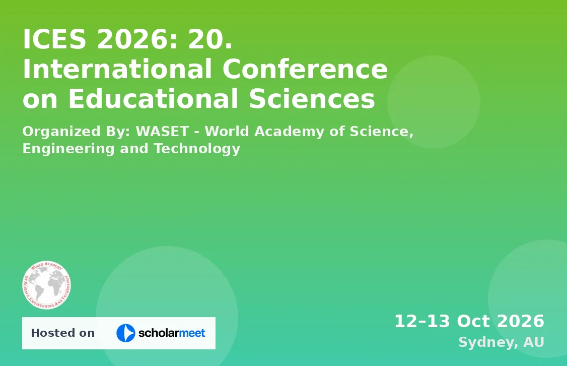 ICES 2026: 20. International Conference on Educational Sciences