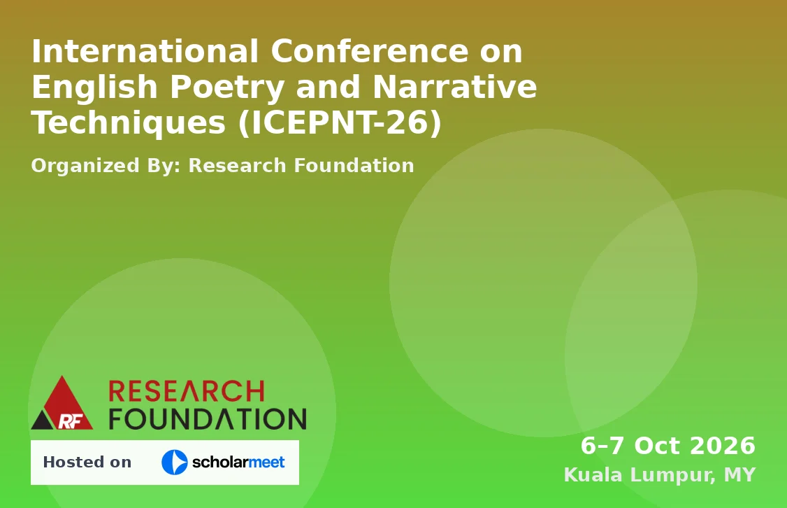 International Conference on English Poetry and Narrative Techniques (ICEPNT-26)