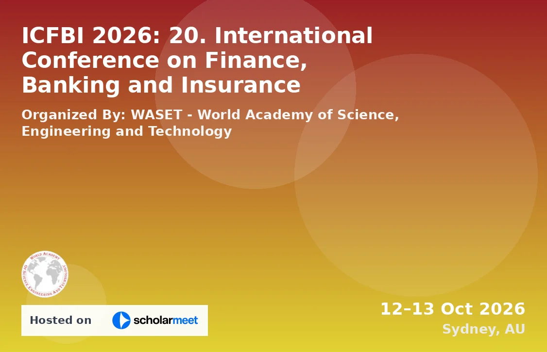 ICFBI 2026: 20. International Conference on Finance, Banking and Insurance
