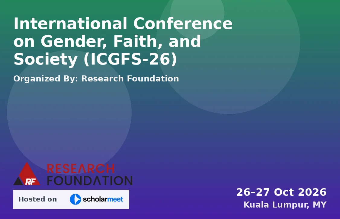 International Conference on Gender, Faith, and Society (ICGFS-26)