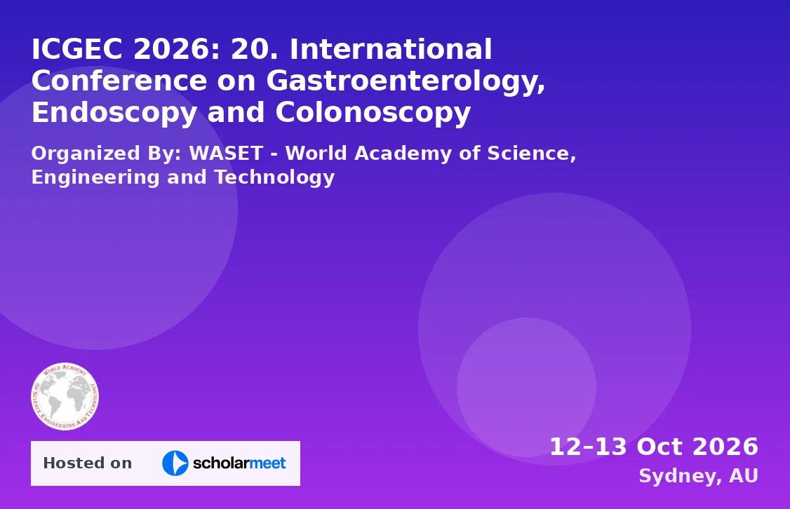 ICGEC 2026: 20. International Conference on Gastroenterology, Endoscopy and Colonoscopy
