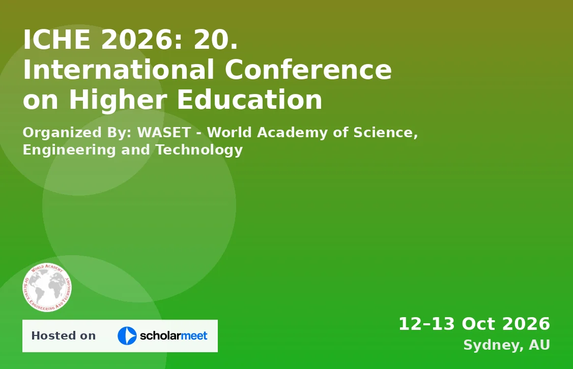 ICHE 2026: 20. International Conference on Higher Education