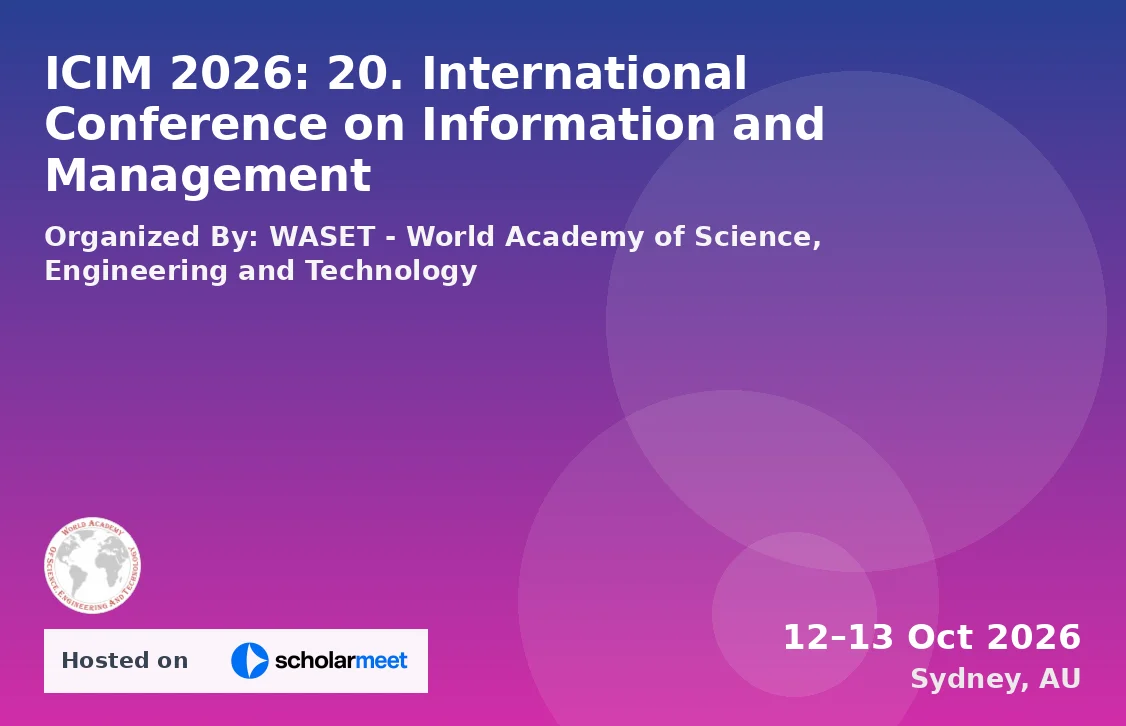 ICIM 2026: 20. International Conference on Information and Management