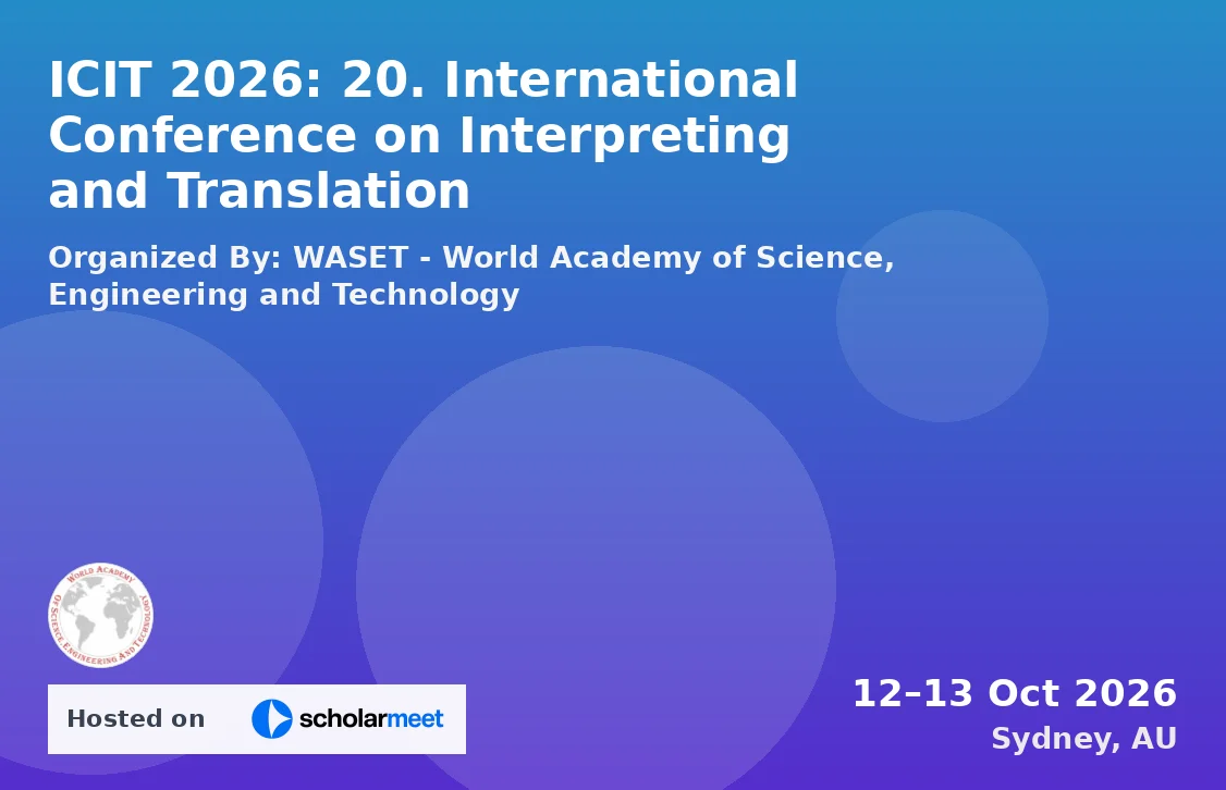 ICIT 2026: 20. International Conference on Interpreting and Translation