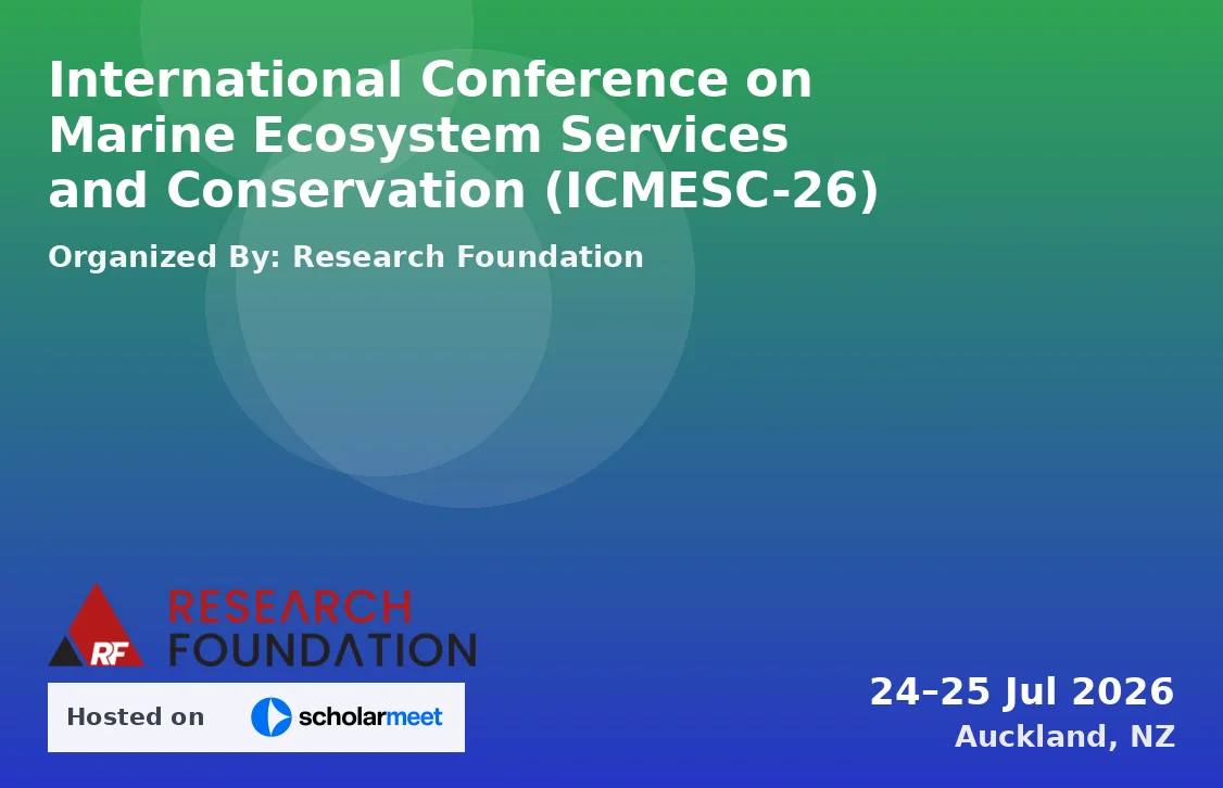 International Conference on Marine Ecosystem Services and Conservation (ICMESC-26)
