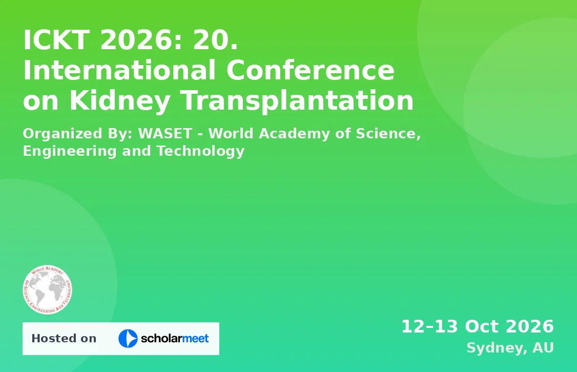 ICKT 2026: 20. International Conference on Kidney Transplantation
