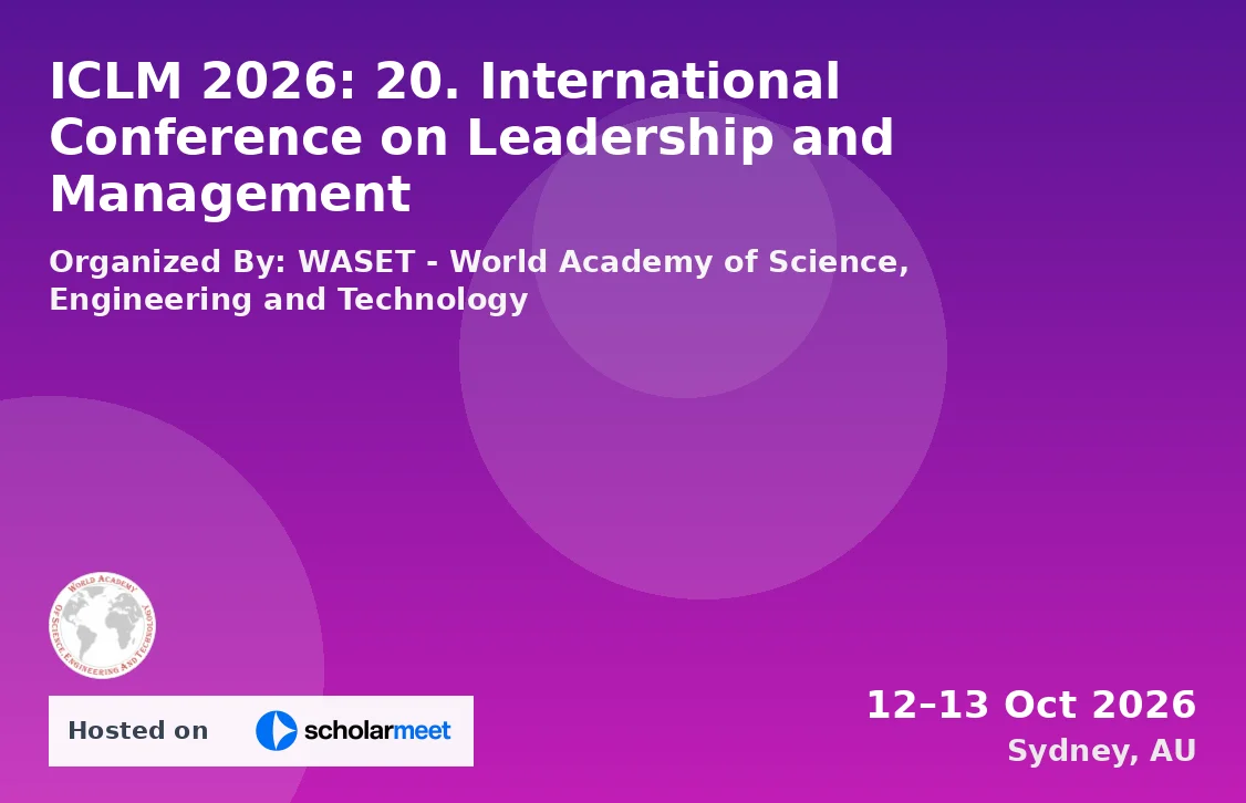 ICLM 2026: 20. International Conference on Leadership and Management