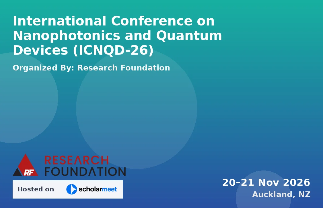 International Conference on Nanophotonics and Quantum Devices (ICNQD-26)