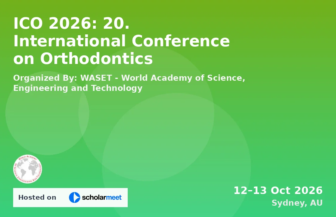 ICO 2026: 20. International Conference on Orthodontics