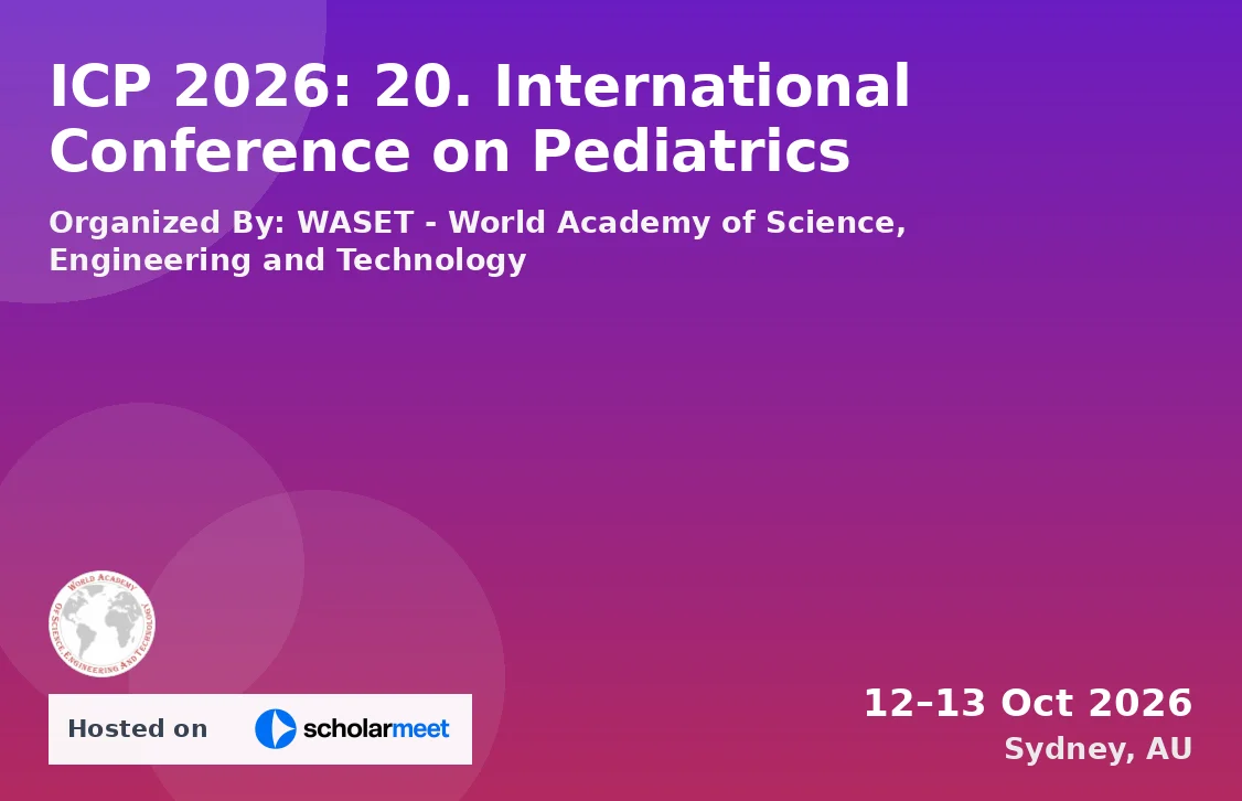 ICP 2026: 20. International Conference on Pediatrics