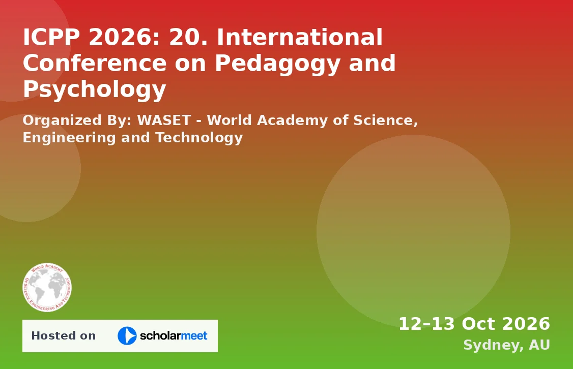 ICPP 2026: 20. International Conference on Pedagogy and Psychology