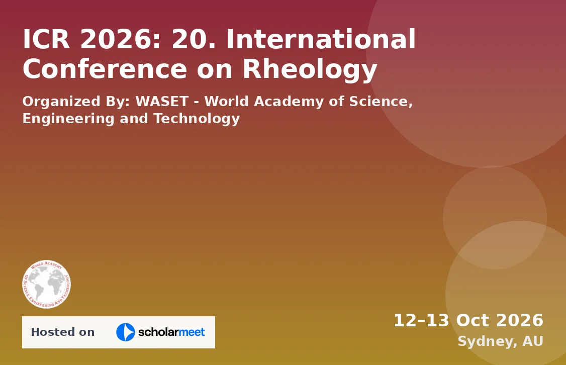 ICR 2026: 20. International Conference on Rheology