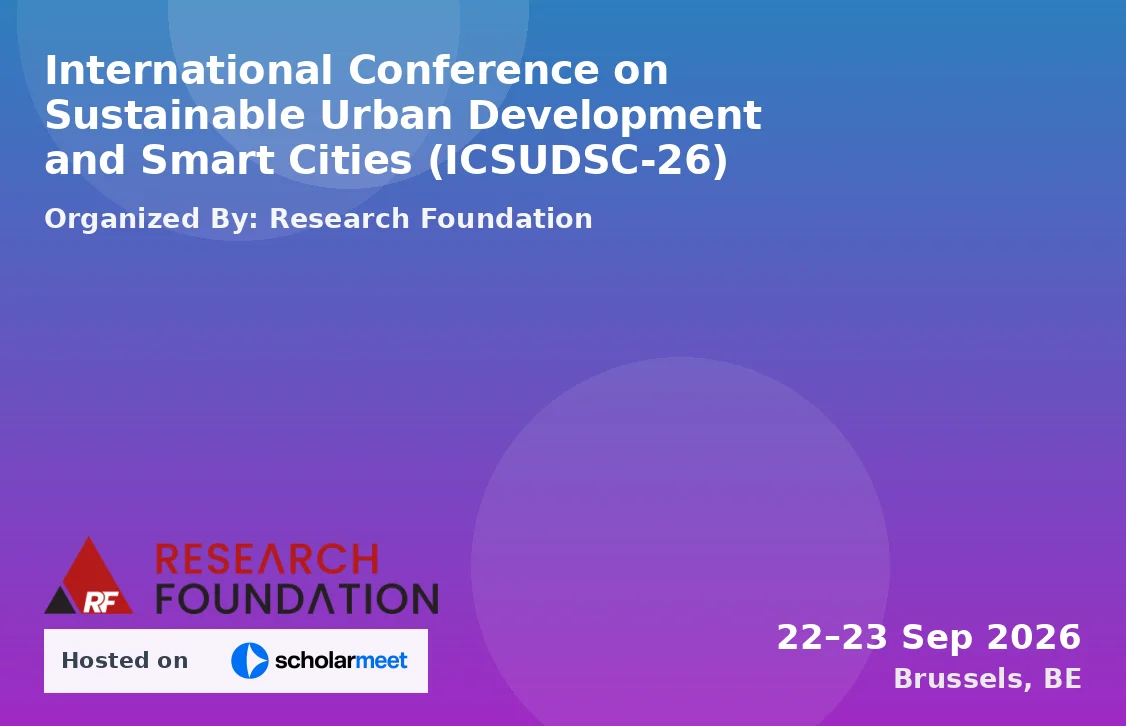 International Conference on Sustainable Urban Development and Smart Cities (ICSUDSC-26)