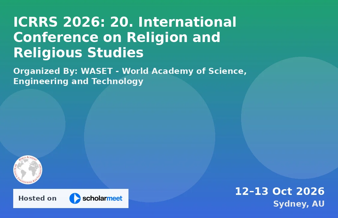 ICRRS 2026: 20. International Conference on Religion and Religious Studies