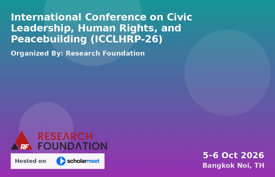 International Conference on Civic Leadership, Human Rights, and Peacebuilding (ICCLHRP-26)