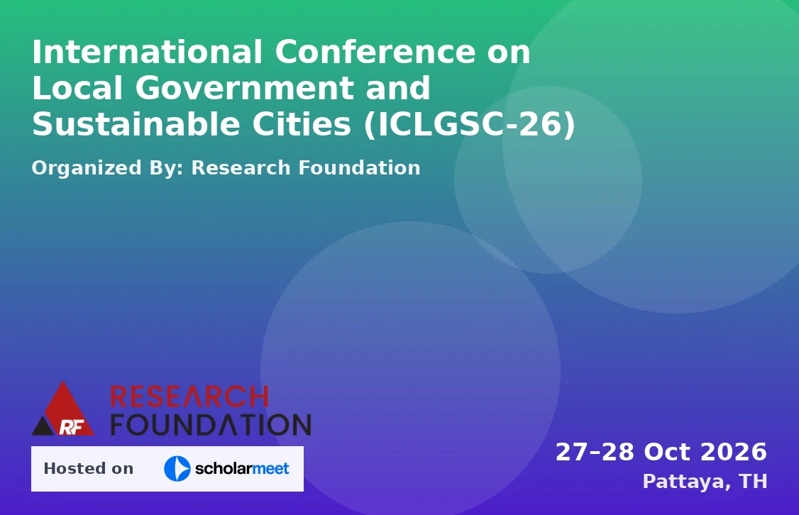 International Conference on Local Government and Sustainable Cities (ICLGSC-26)
