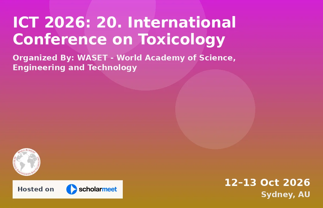 ICT 2026: 20. International Conference on Toxicology