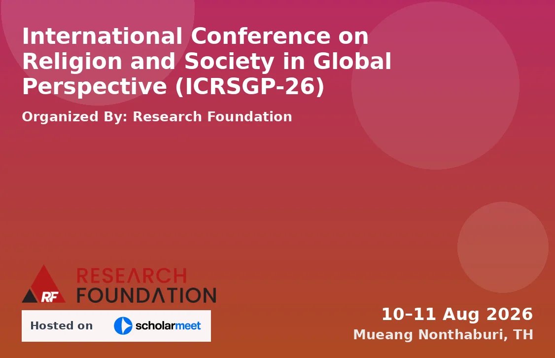 International Conference on Religion and Society in Global Perspective (ICRSGP-26)