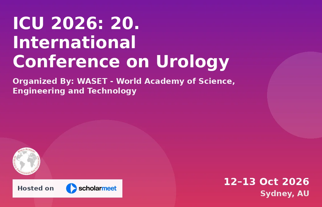 ICU 2026: 20. International Conference on Urology
