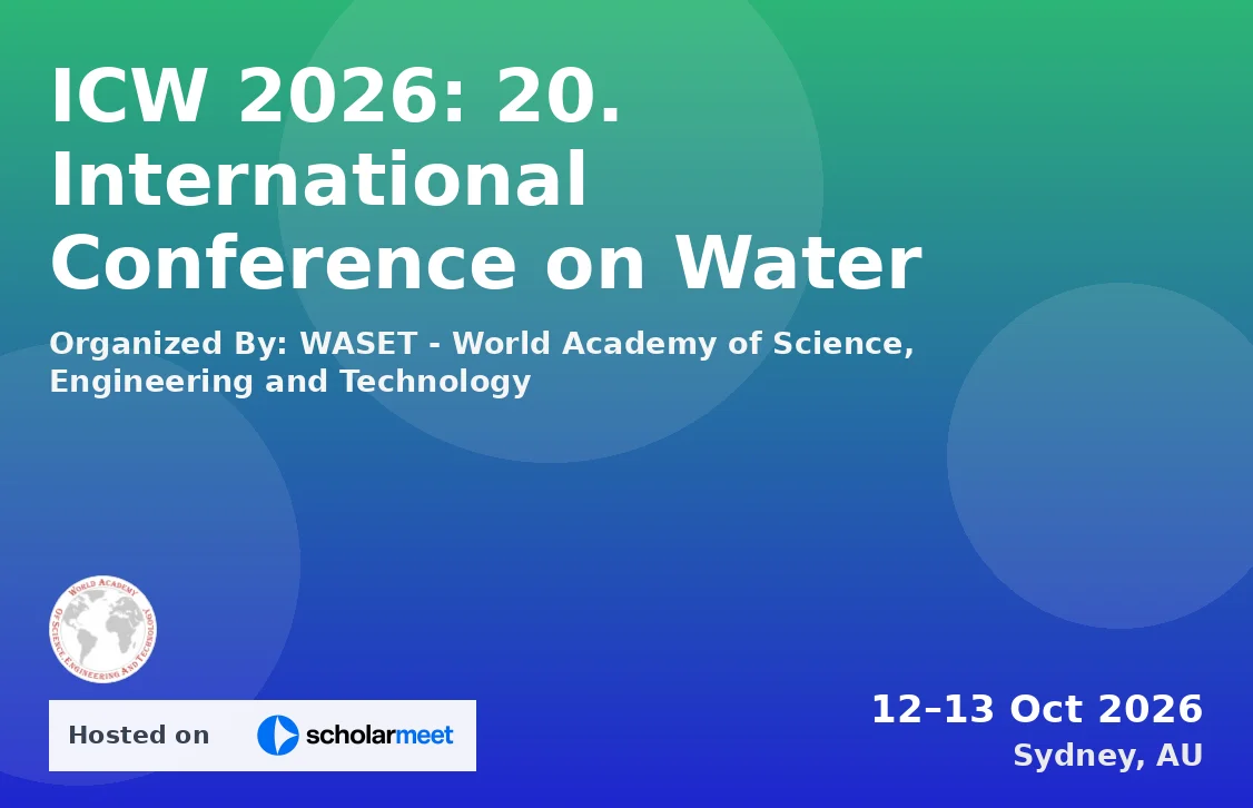 ICW 2026: 20. International Conference on Water