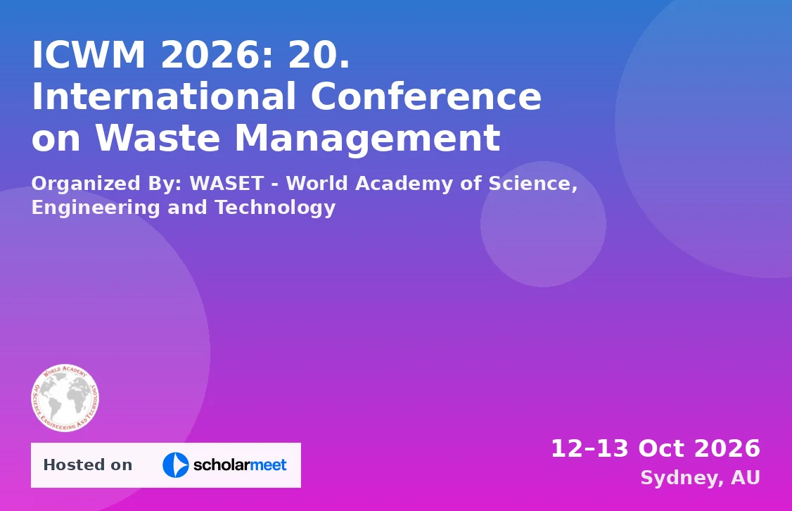 ICWM 2026: 20. International Conference on Waste Management