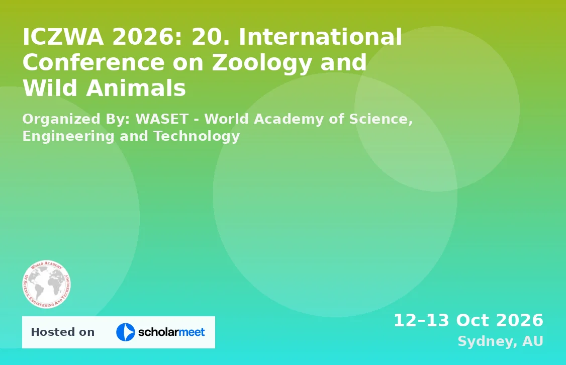 ICZWA 2026: 20. International Conference on Zoology and Wild Animals