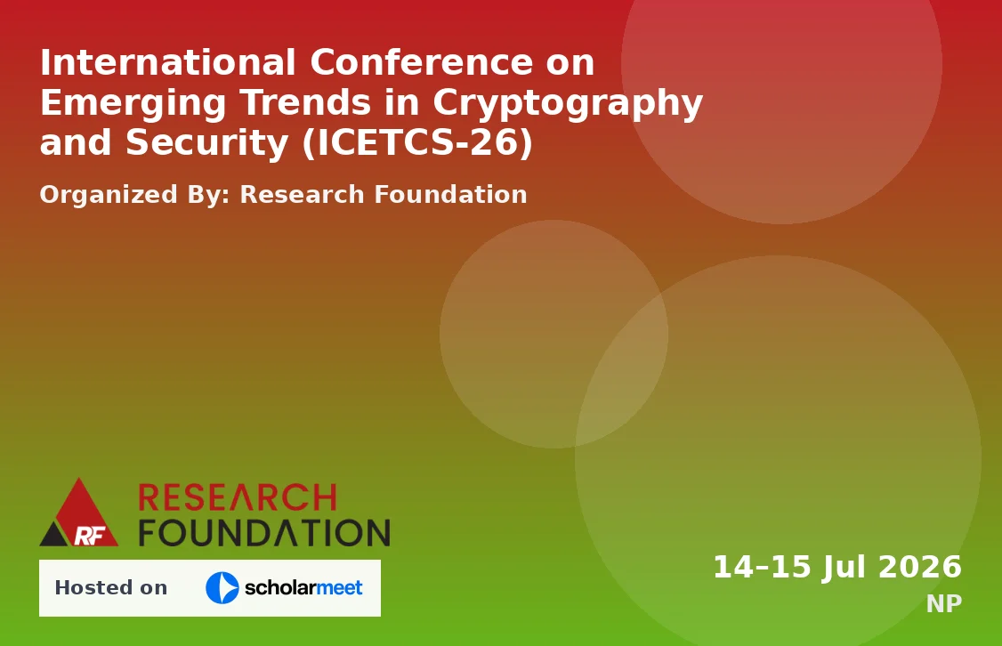 International Conference on Emerging Trends in Cryptography and Security (ICETCS-26)