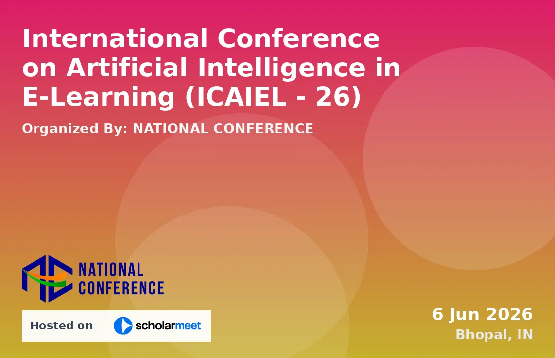 International Conference on Artificial Intelligence in E-Learning (ICAIEL - 26)