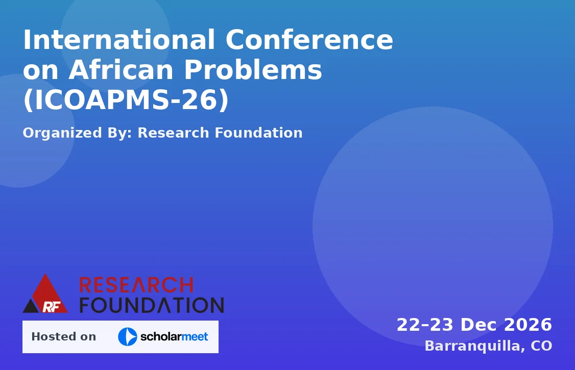 International Conference on African Problems (ICOAPMS-26)
