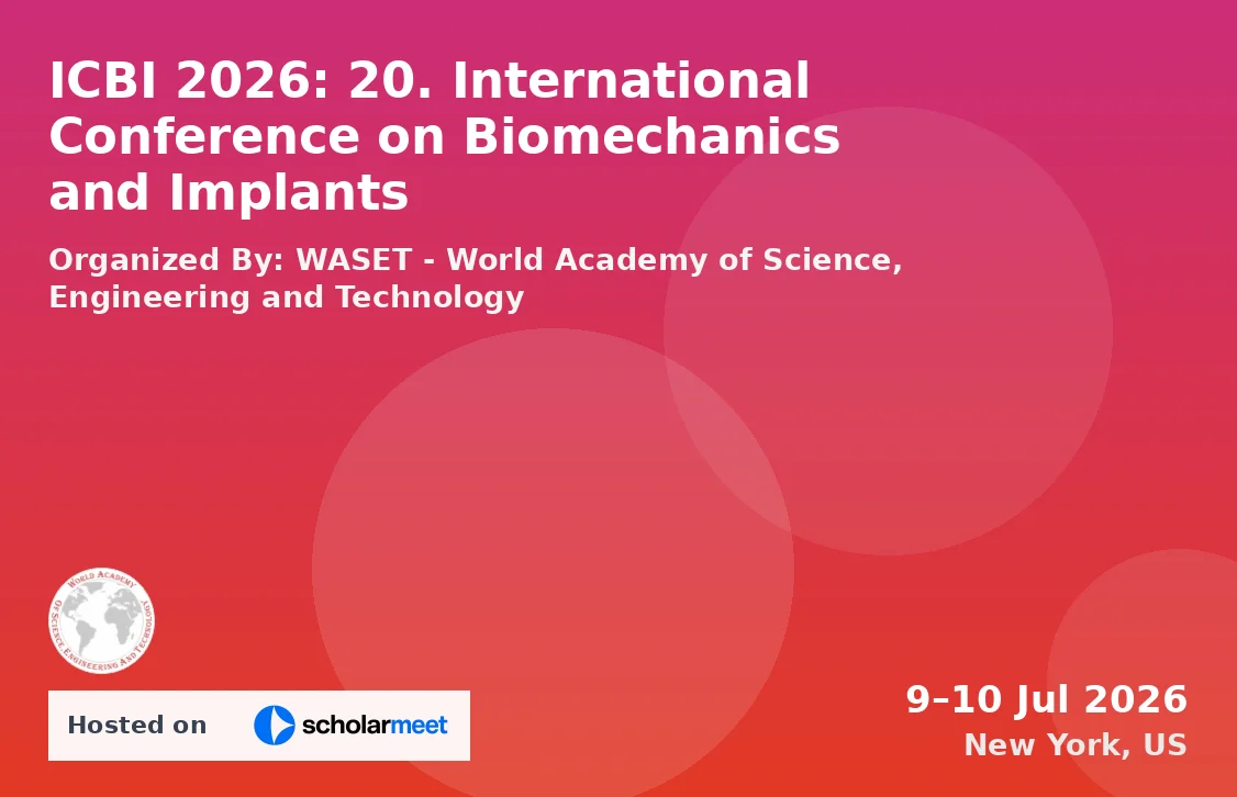 ICBI 2026: 20. International Conference on Biomechanics and Implants