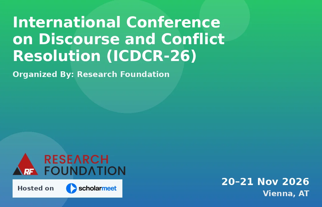 International Conference on Discourse and Conflict Resolution (ICDCR-26)