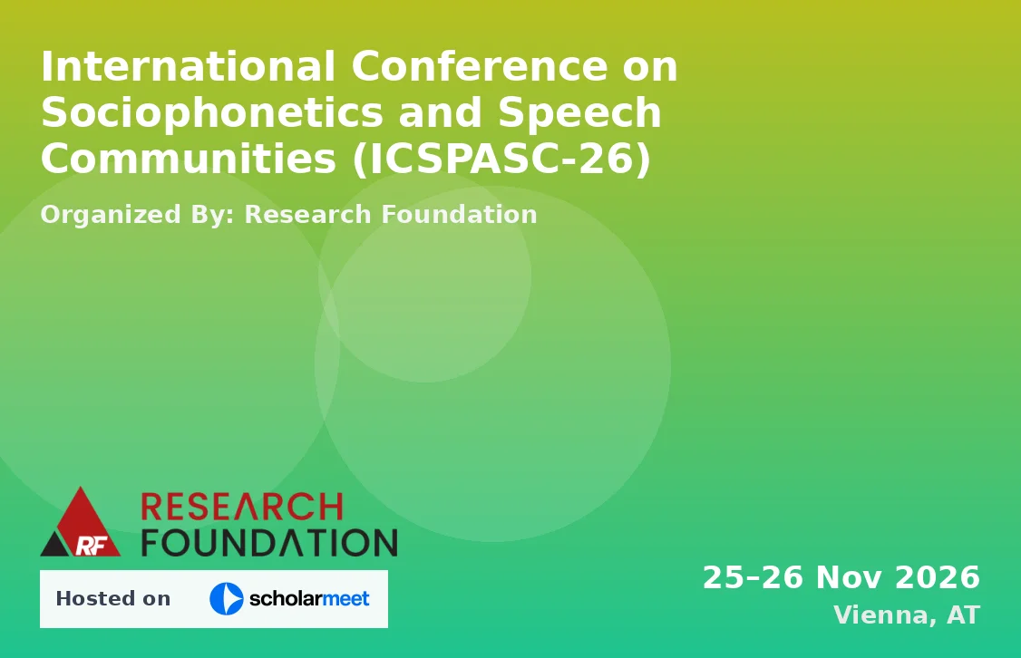 International Conference on Sociophonetics and Speech Communities (ICSPASC-26)