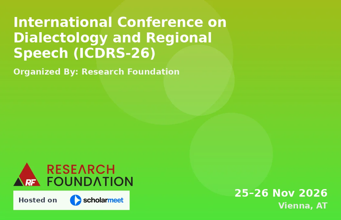 International Conference on Dialectology and Regional Speech (ICDRS-26)