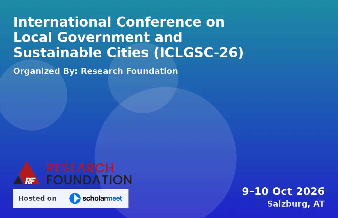 International Conference on Local Government and Sustainable Cities (ICLGSC-26)