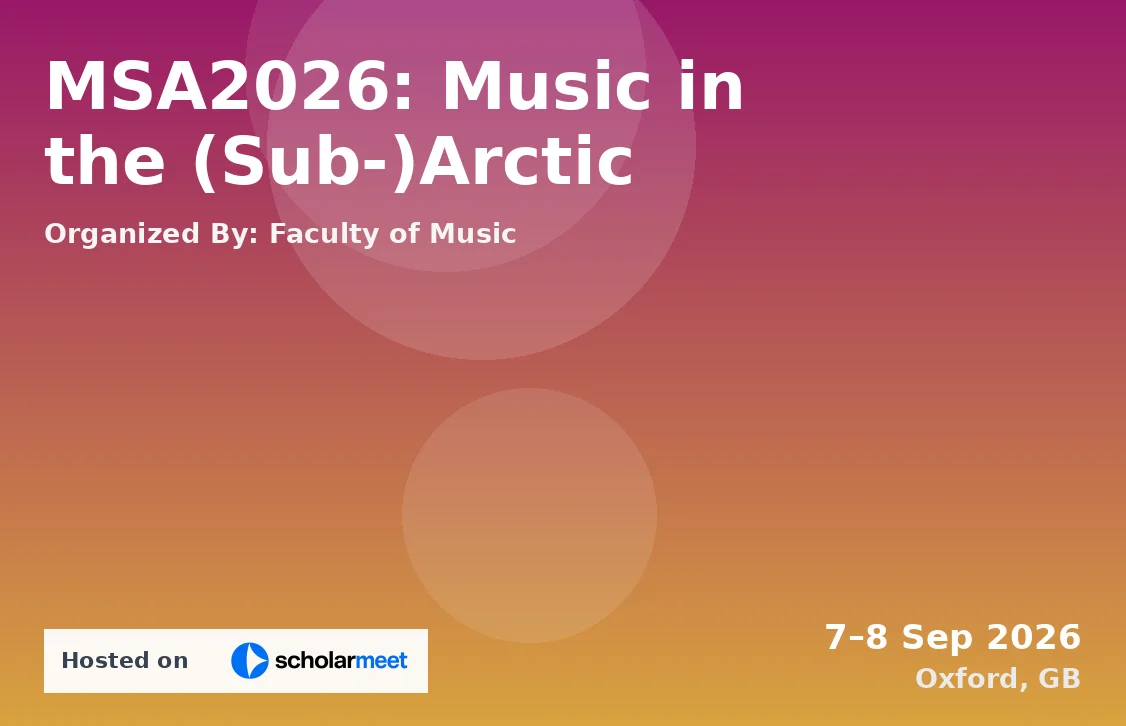 MSA2026: Music in the (Sub-)Arctic