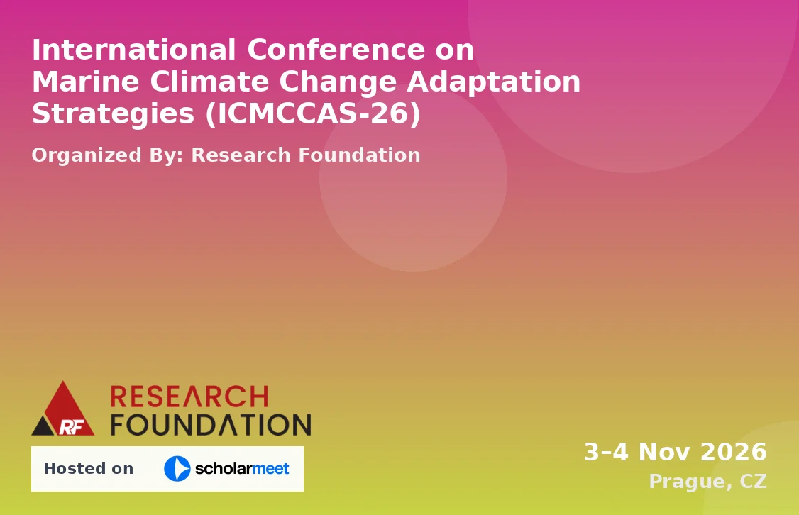International Conference on Marine Climate Change Adaptation Strategies (ICMCCAS-26)