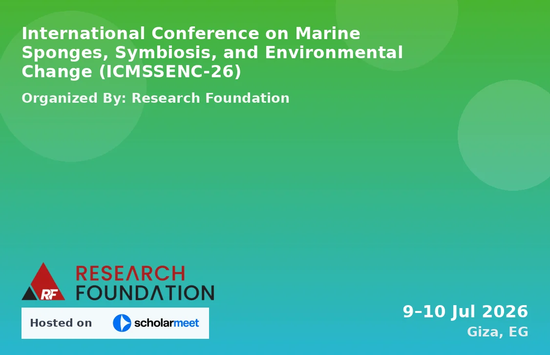 International Conference on Marine Sponges, Symbiosis, and Environmental Change (ICMSSENC-26)