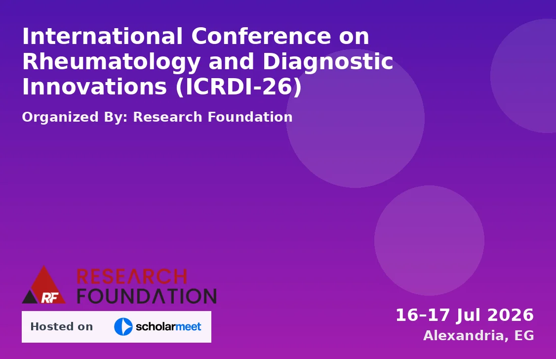 International Conference on Rheumatology and Diagnostic Innovations (ICRDI-26)