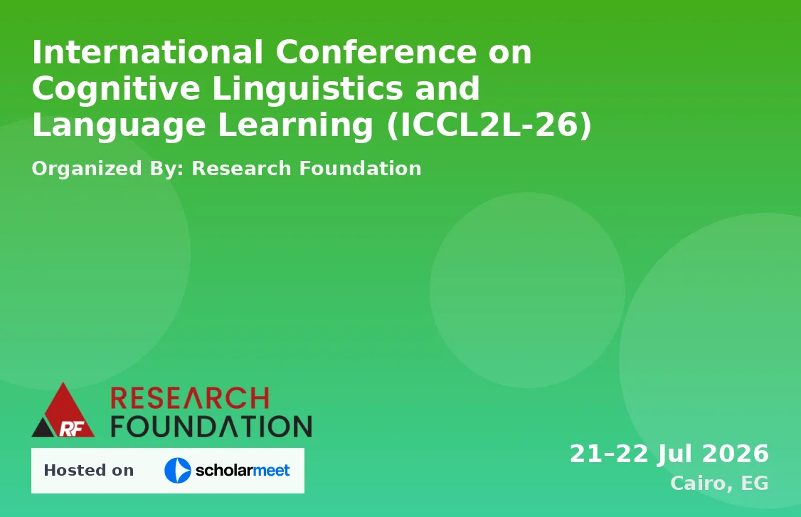 International Conference on Cognitive Linguistics and Language Learning (ICCL2L-26)